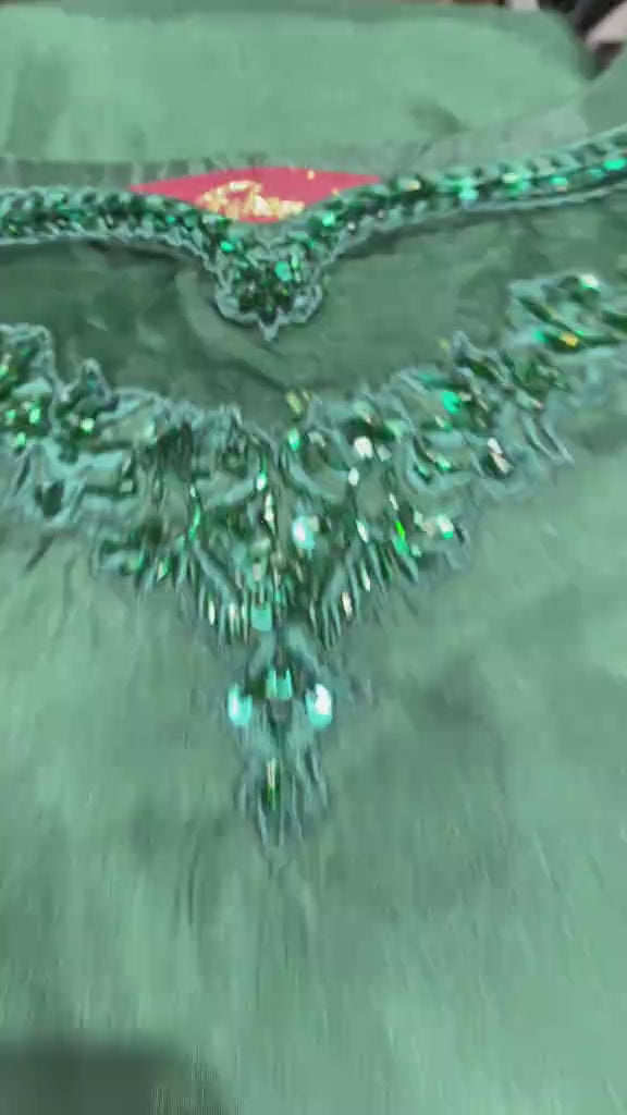 Green Embroidery Suit
